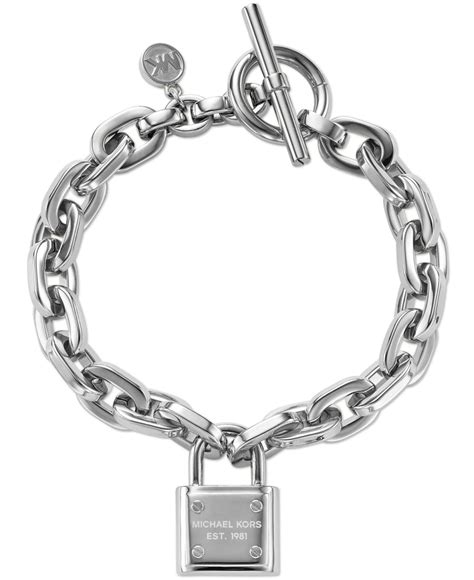 michael kors silver bracelets|michael kors bracelet with lock.